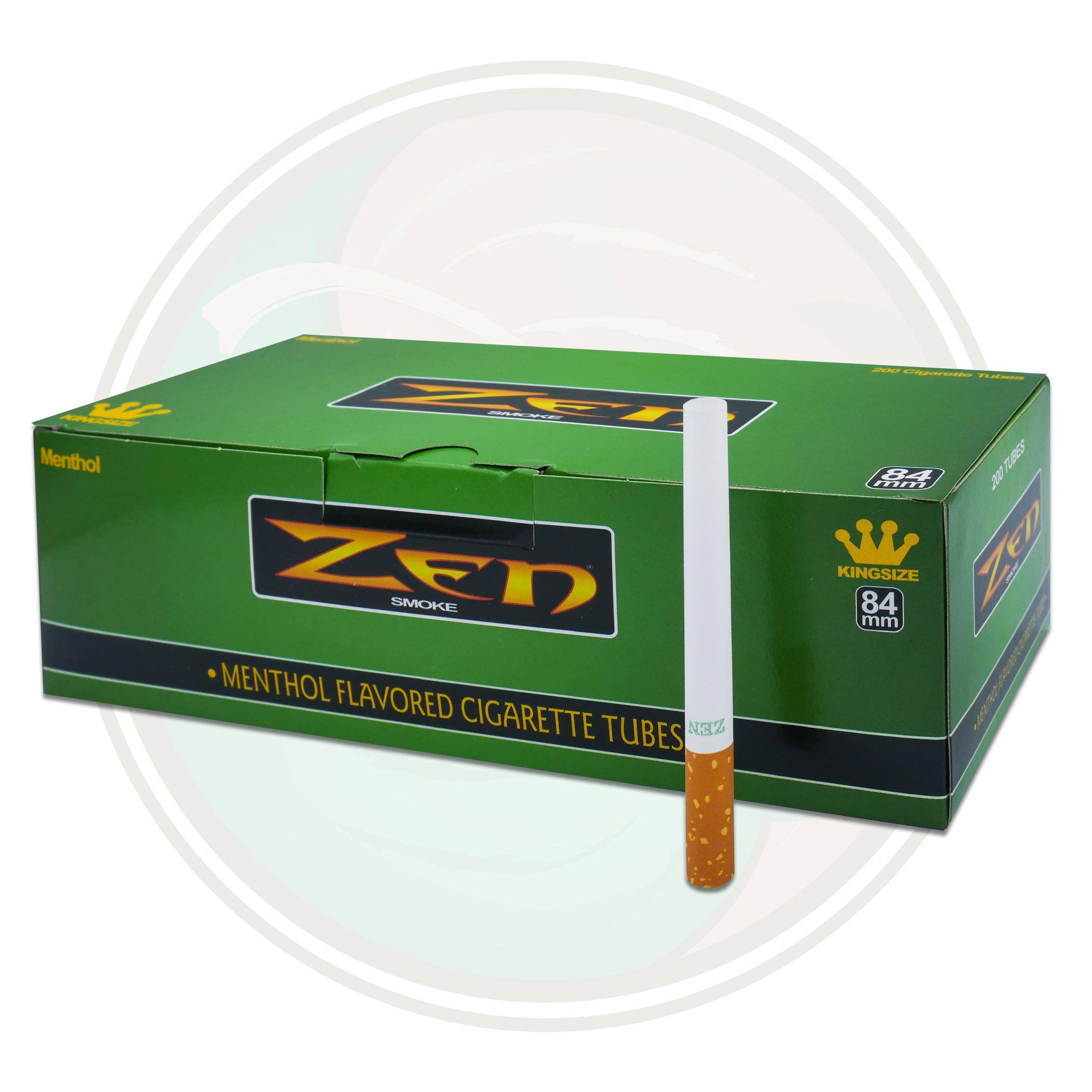 Zen King Size Menthol Cigarette Tubes for RYO Cigarettes Cigarette Leaf